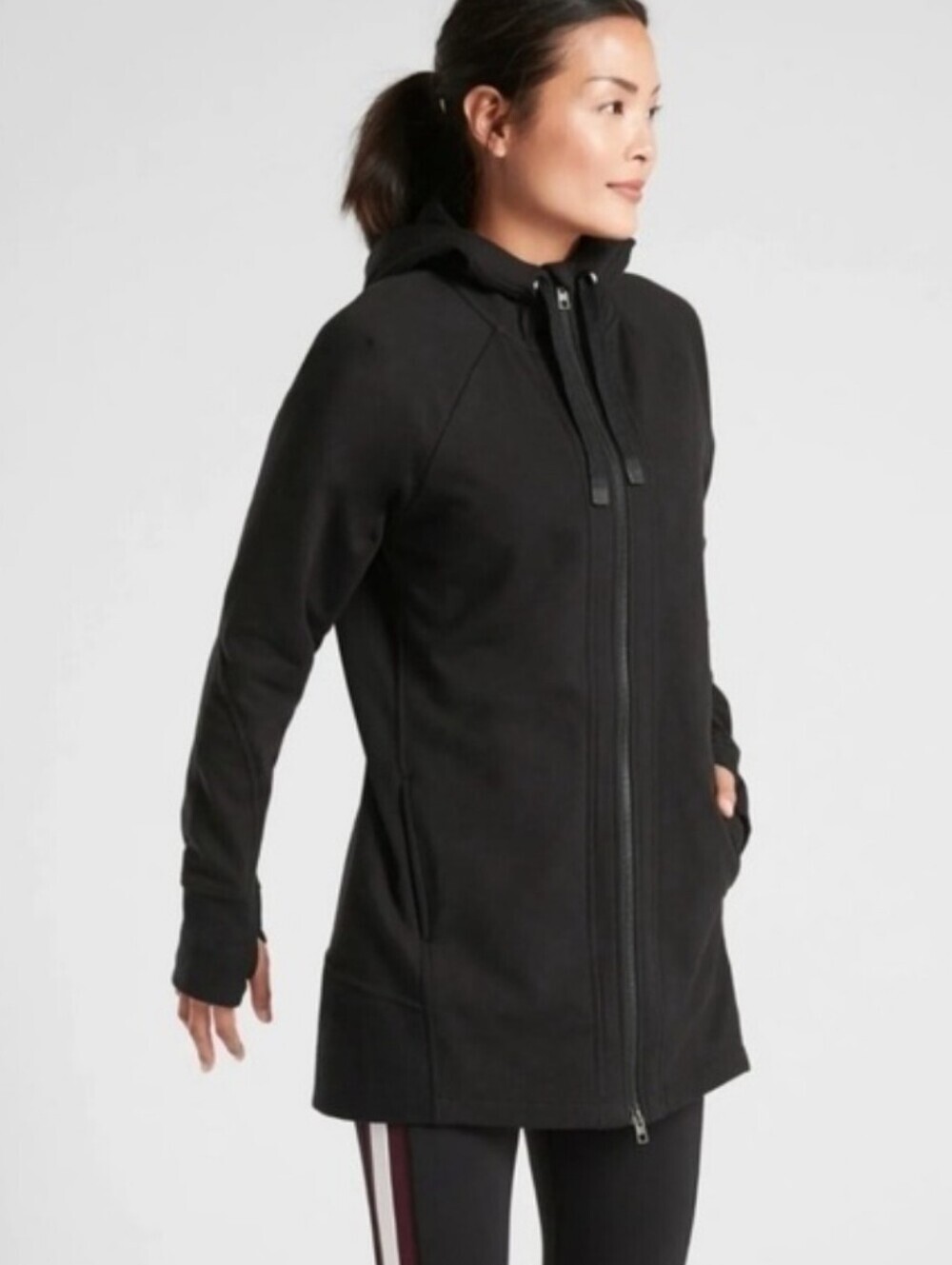 Athleta Triumph Long Cozy Karma Hoodie Sweater Size Small